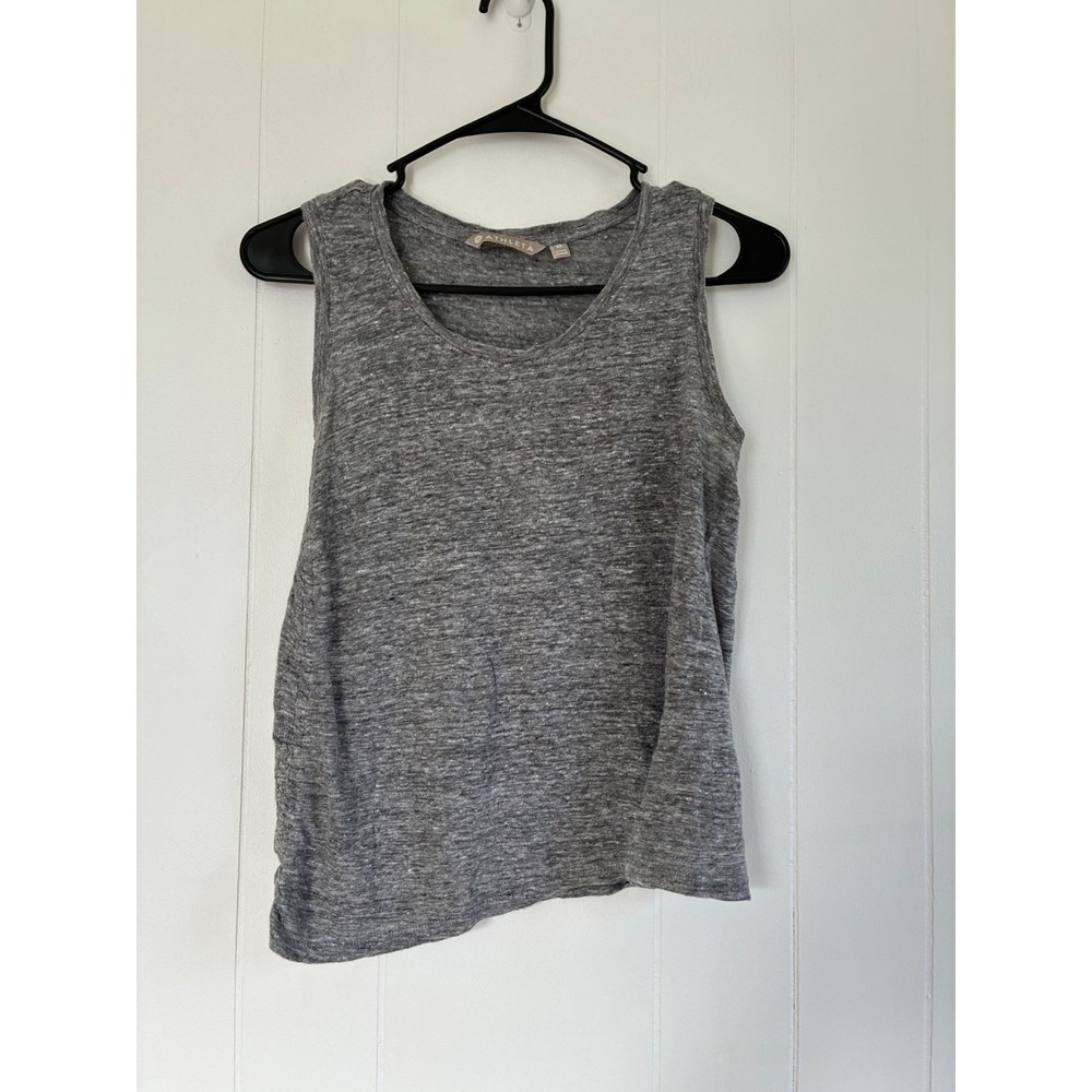 Athleta‎ Gray Heathered 100% Linen Tank Top Women's XS